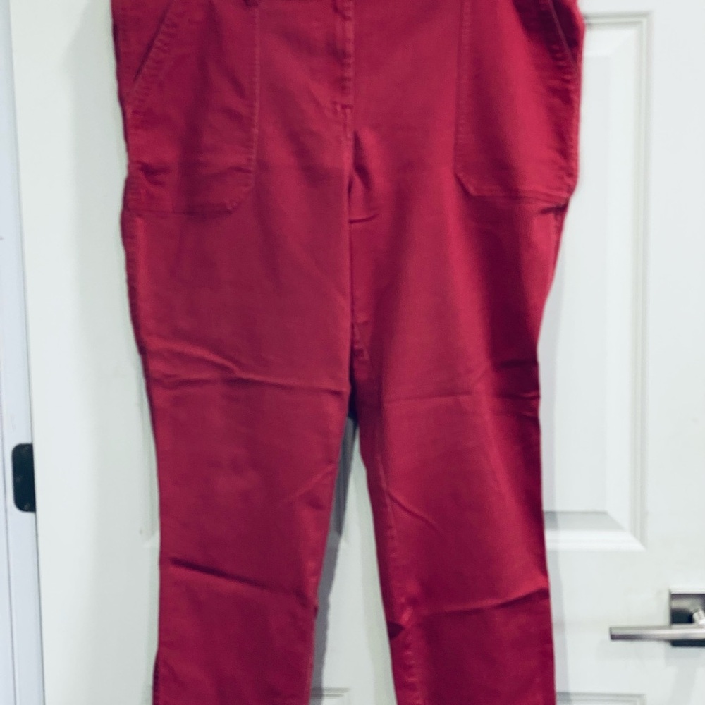 Women's Red Straight Leg Pants
